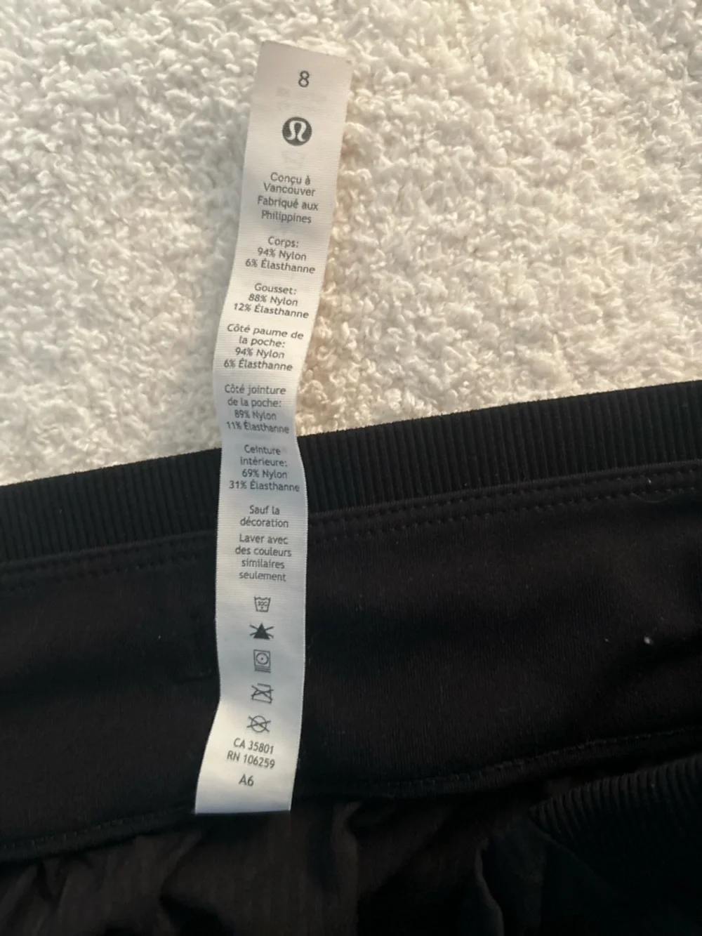 lululemon athletica Black Elastic Waist Joggers Size 8 Adjustable Ankles - Picture 10 of 12